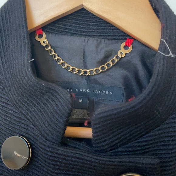 Marc by Marc Jacob’s Textured Black Jacket with Snap Buttons and Bow Tie Waist - Picture 3 of 8